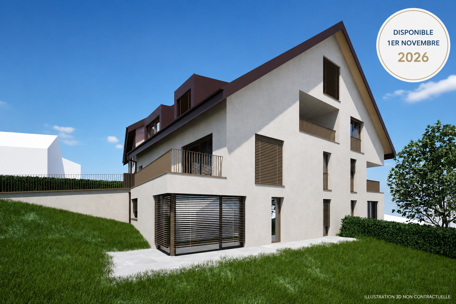 Nouvelle promotion à la location - Appartement Lot 1 de 3,5 pièces avec jardin