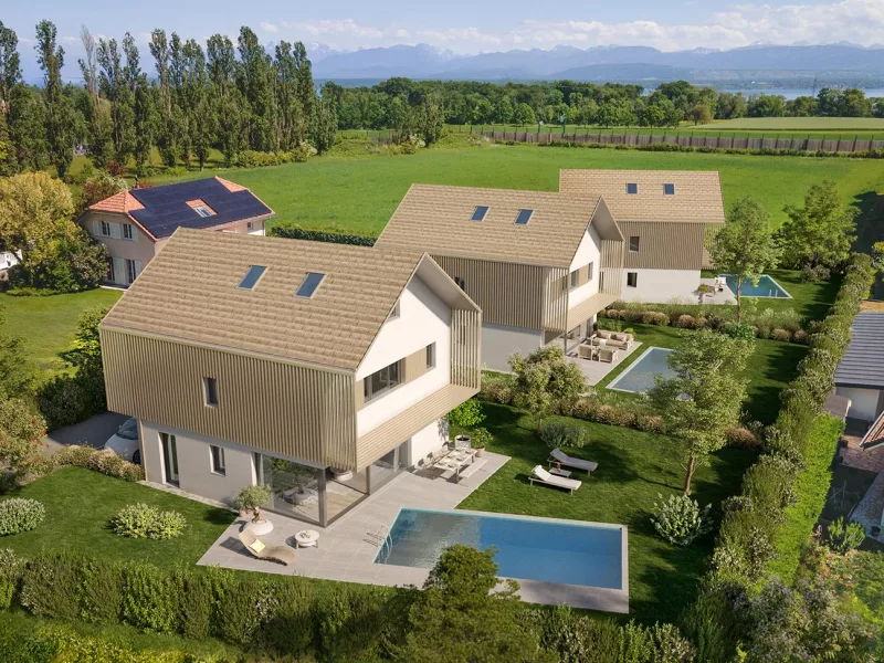 Promotion de trois villas individuelles à Chavannes-de-Bogis
